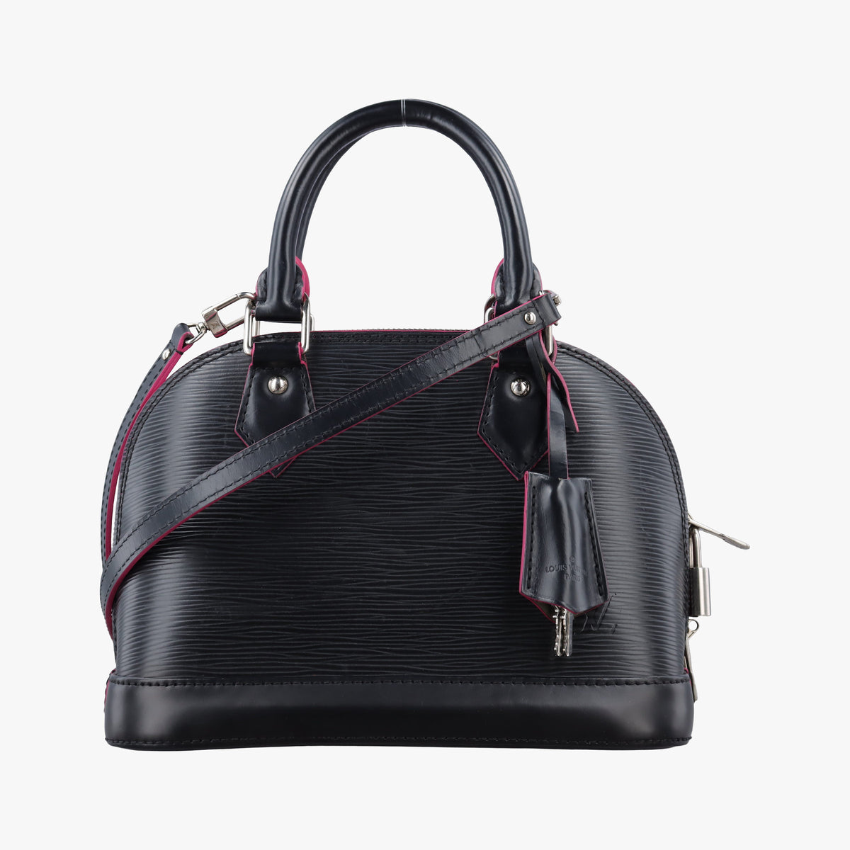 Pre-owned Louis Vuitton Alma BB Noir×hot pink Epi M54160 shoulderbag | stylenewstar