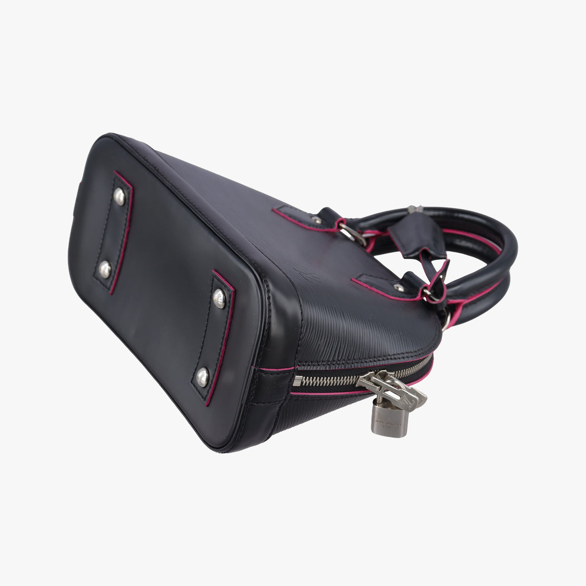 Pre-owned Louis Vuitton Alma BB Noir×hot pink Epi M54160 shoulderbag | stylenewstar