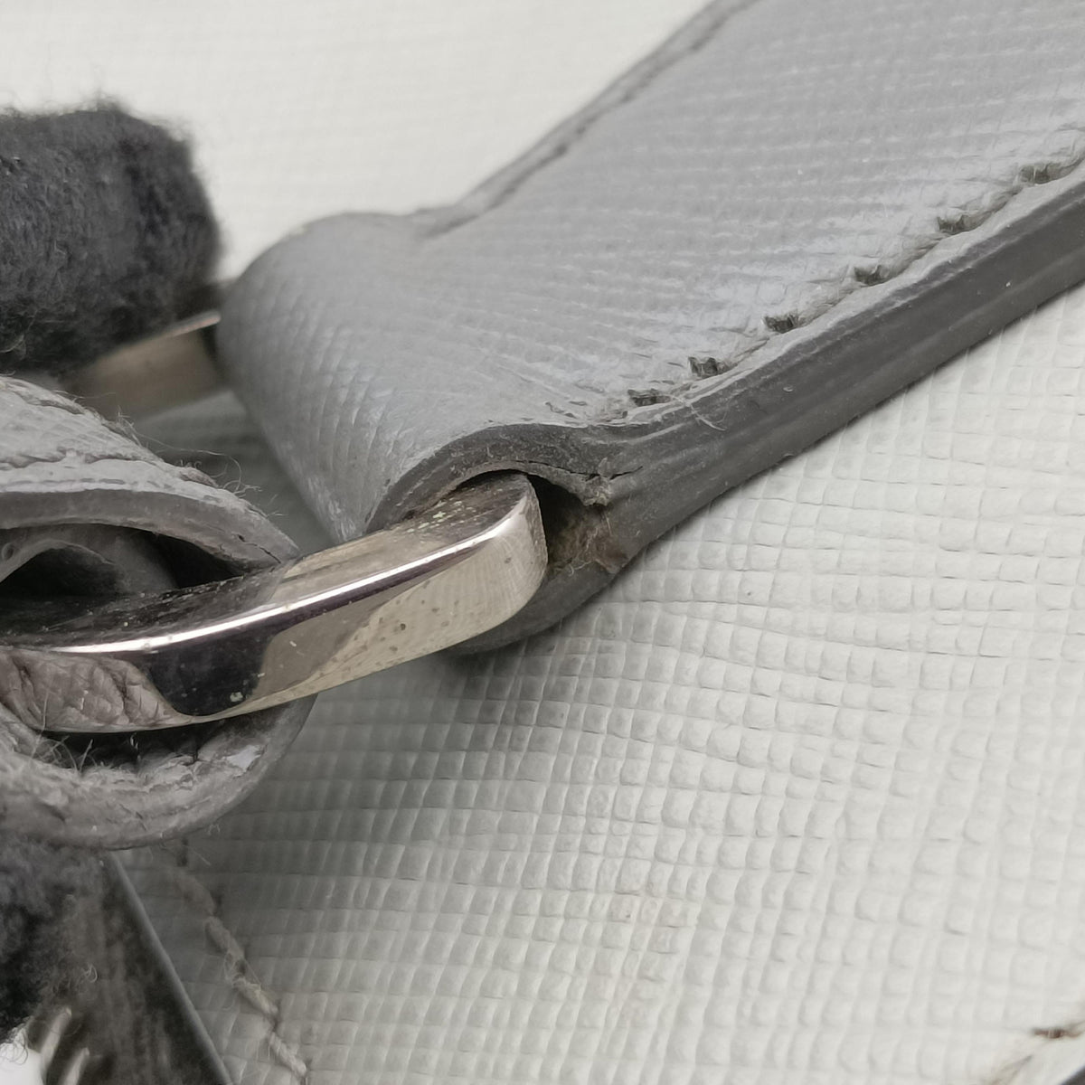 Secondhand Prada Galleria Grey SAFFIANO Leather B2274C shoulderbag | stylenewstar