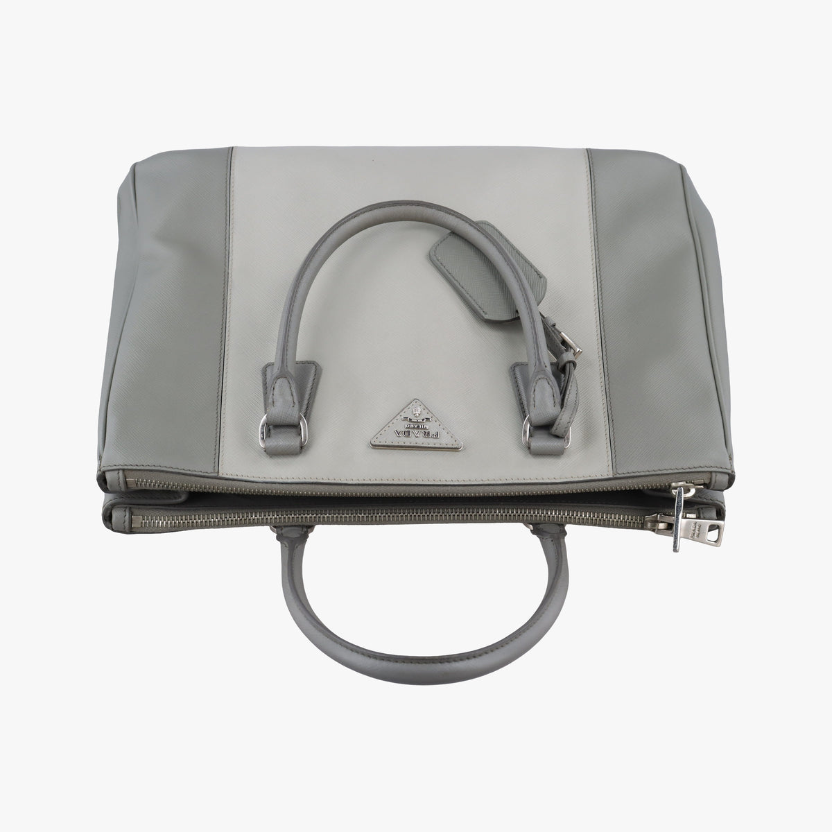 Secondhand Prada Galleria Grey SAFFIANO Leather B2274C shoulderbag | stylenewstar