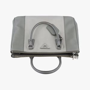 Secondhand Prada Galleria Grey SAFFIANO Leather B2274C shoulderbag | stylenewstar