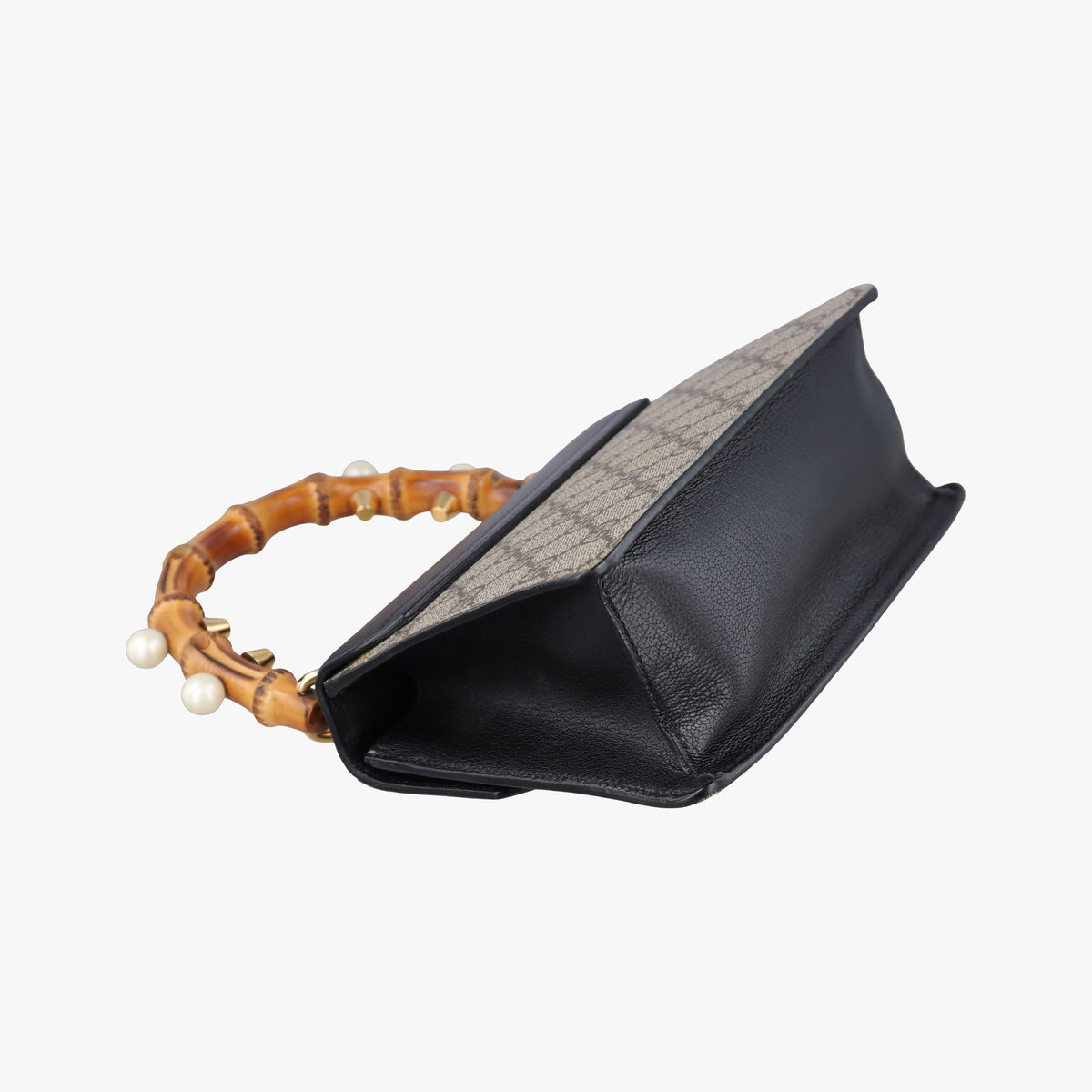 Secondhand Gucci Fox Brooch Bamboo Beige×Multicolour PVC coated canvas×Leather 466428 shoulderbag | stylenewstar