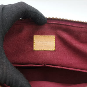 Secondhand Louis Vuitton PALLAS brown×Bordeaux Monogram Canvas×calf leather M40906 shoulderbag | stylenewstar