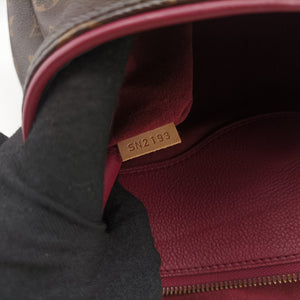Secondhand Louis Vuitton PALLAS brown×Bordeaux Monogram Canvas×calf leather M40906 shoulderbag | stylenewstar