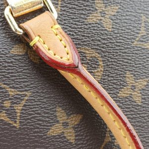 Secondhand Louis Vuitton PALLAS brown×Bordeaux Monogram Canvas×calf leather M40906 shoulderbag | stylenewstar