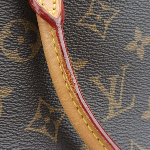 Secondhand Louis Vuitton PALLAS brown×Bordeaux Monogram Canvas×calf leather M40906 shoulderbag | stylenewstar