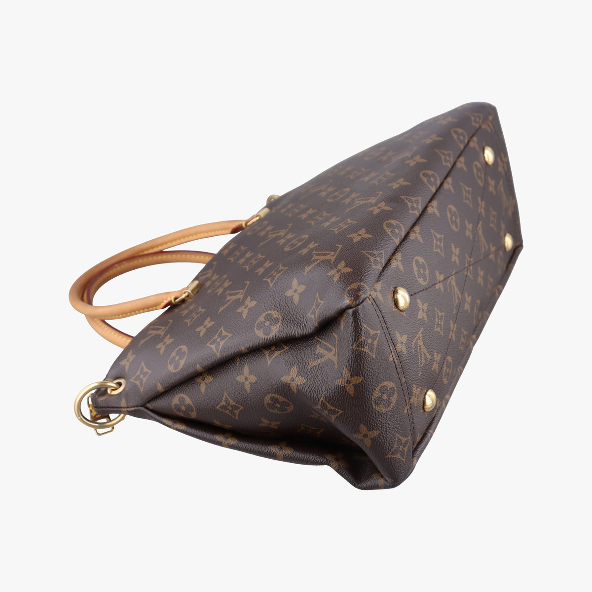 Secondhand Louis Vuitton PALLAS brown×Bordeaux Monogram Canvas×calf leather M40906 shoulderbag | stylenewstar