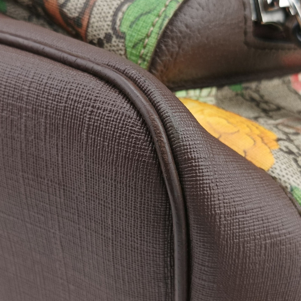 Pre-owned Gucci GG Supreme Bengal Brown×Multicolour PVC coated canvas×Leather 428027 backpack/rucksack | stylenewstar