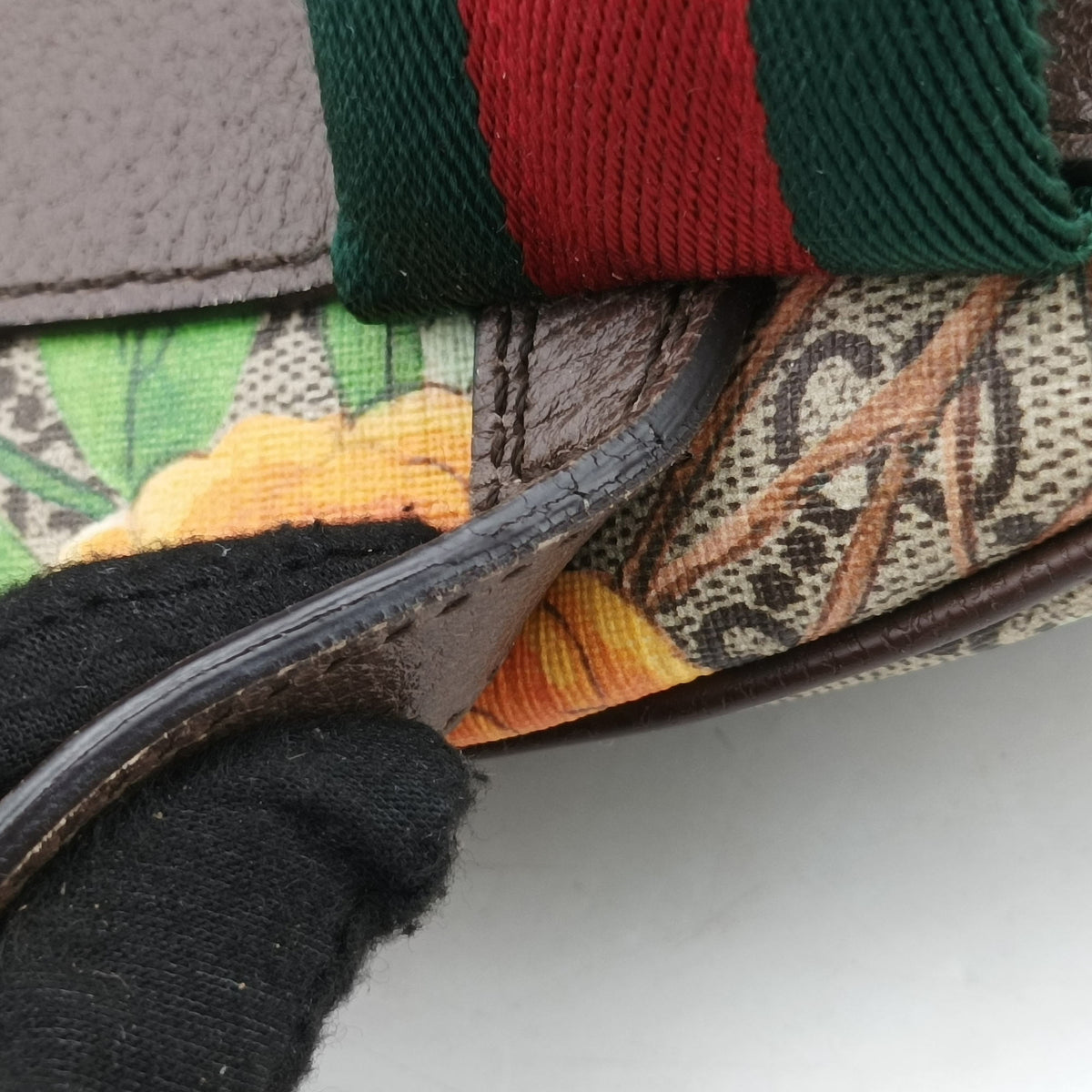 Pre-owned Gucci GG Supreme Bengal Brown×Multicolour PVC coated canvas×Leather 428027 backpack/rucksack | stylenewstar