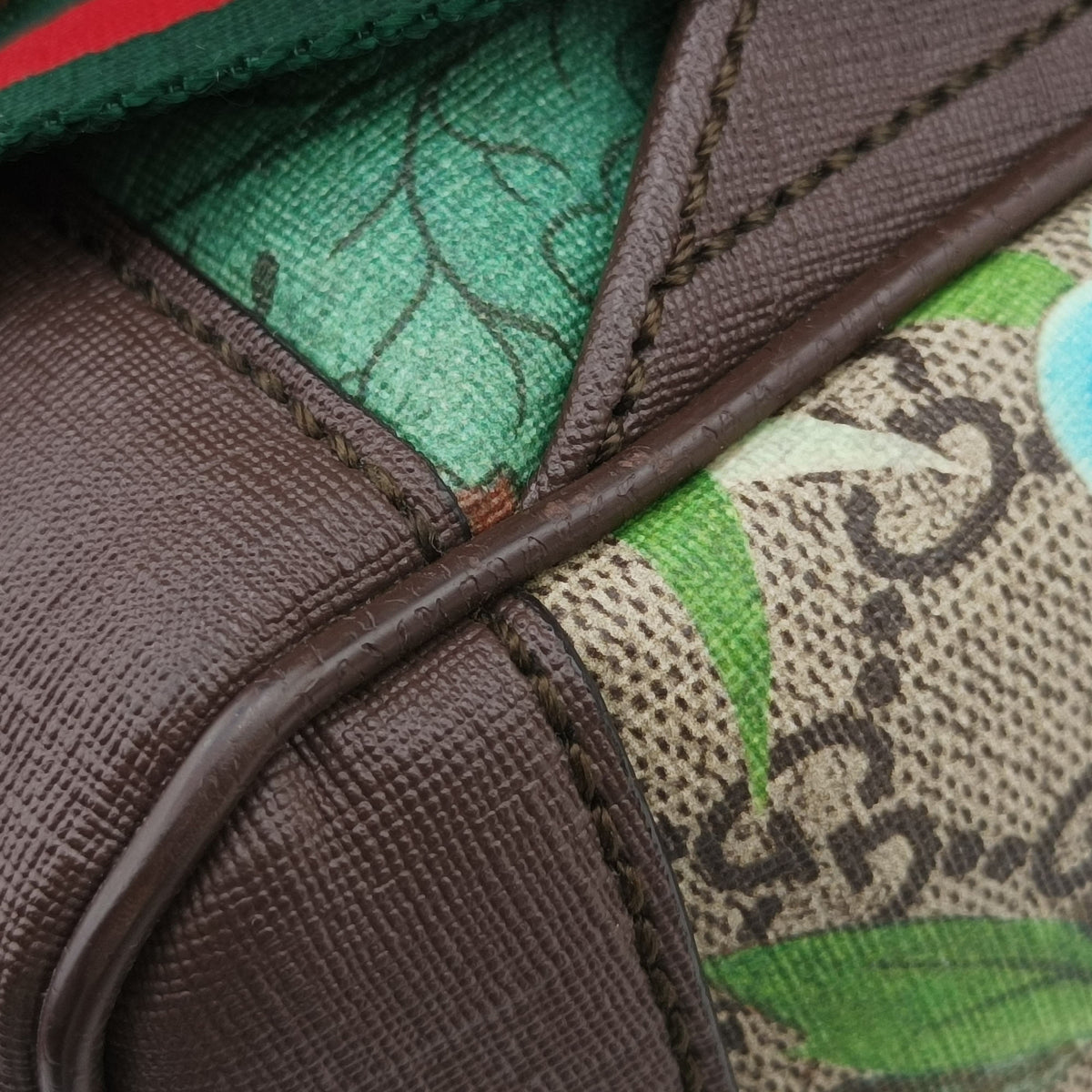 Pre-owned Gucci GG Supreme Bengal Brown×Multicolour PVC coated canvas×Leather 428027 backpack/rucksack | stylenewstar