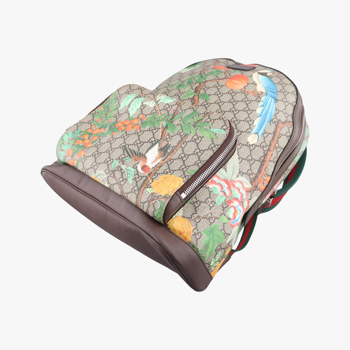Pre-owned Gucci GG Supreme Bengal Brown×Multicolour PVC coated canvas×Leather 428027 backpack/rucksack | stylenewstar