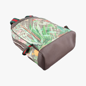 Pre-owned Gucci GG Supreme Bengal Brown×Multicolour PVC coated canvas×Leather 428027 backpack/rucksack | stylenewstar