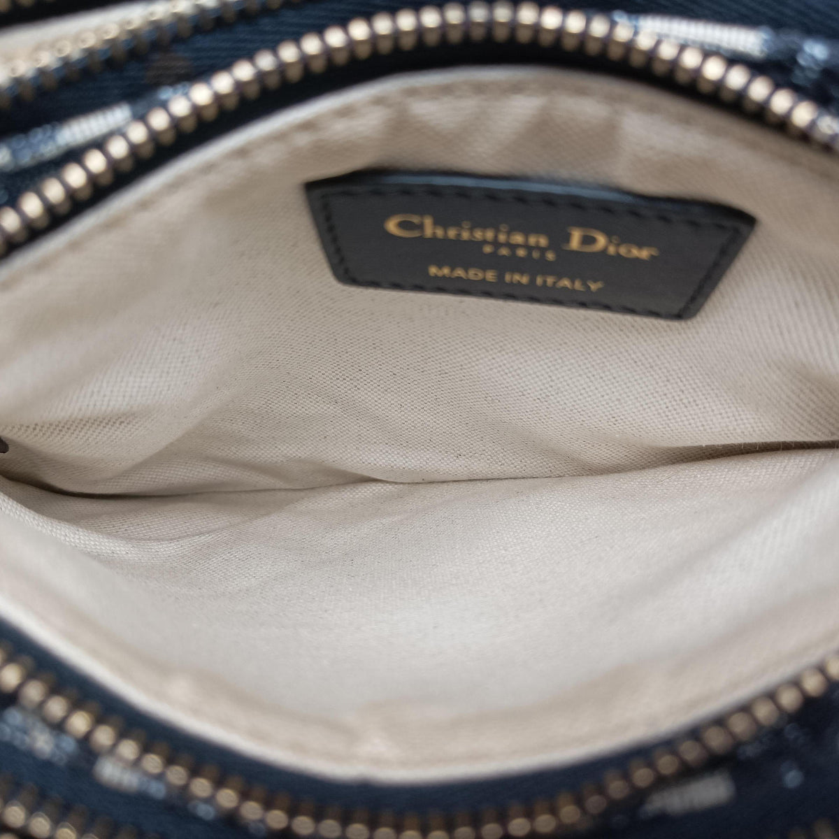 Pre-owned Christian Dior Saddle Navy Jacquard×Leather  shoulderbag | stylenewstar