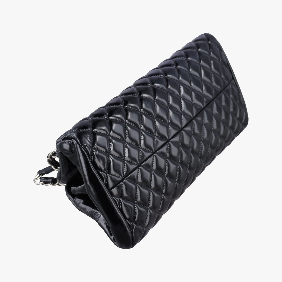 Vintage Chanel Mademoiselle Bowling Black Patent leather A50558 shoulderbag | stylenewstar