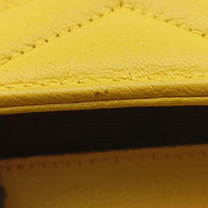 Pre-owned Yves Saint Laurent Baby Chai Yellow Leather 399289 shoulderbag | stylenewstar