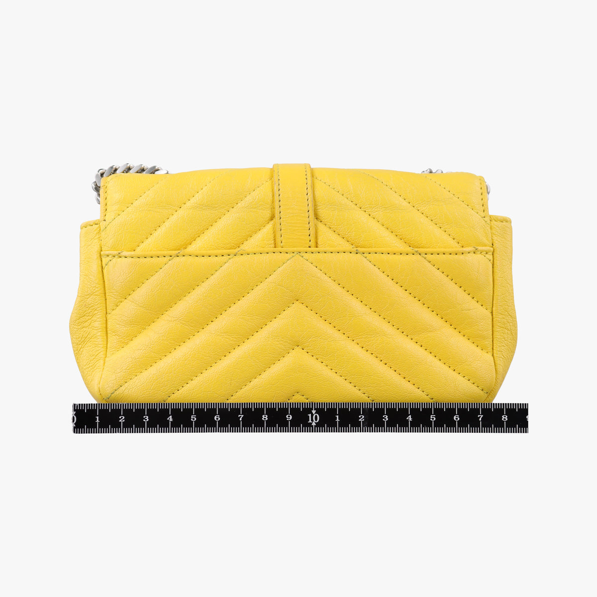 Pre-owned Yves Saint Laurent Baby Chai Yellow Leather 399289 shoulderbag | stylenewstar