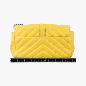 Pre-owned Yves Saint Laurent Baby Chai Yellow Leather 399289 shoulderbag | stylenewstar