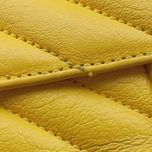 Pre-owned Yves Saint Laurent Baby Chai Yellow Leather 399289 shoulderbag | stylenewstar