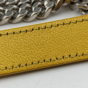 Pre-owned Yves Saint Laurent Baby Chai Yellow Leather 399289 shoulderbag | stylenewstar