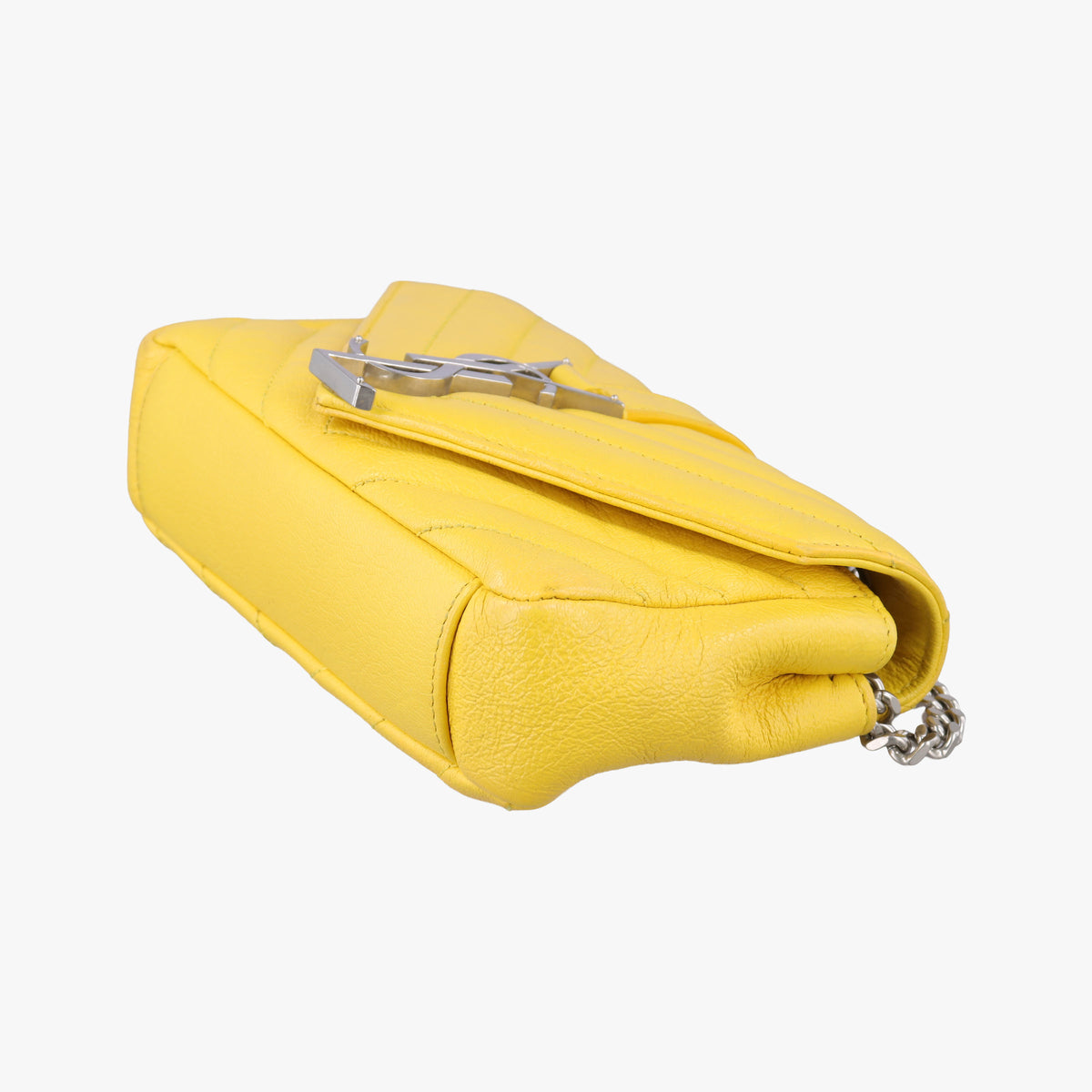 Pre-owned Yves Saint Laurent Baby Chai Yellow Leather 399289 shoulderbag | stylenewstar