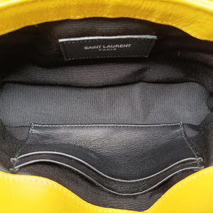 Pre-owned Yves Saint Laurent Baby Chai Yellow Leather 399289 shoulderbag | stylenewstar