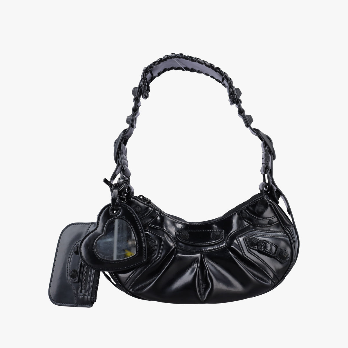 Pre-owned Balenciaga Le Cagole Black Patent  shoulderbag | stylenewstar