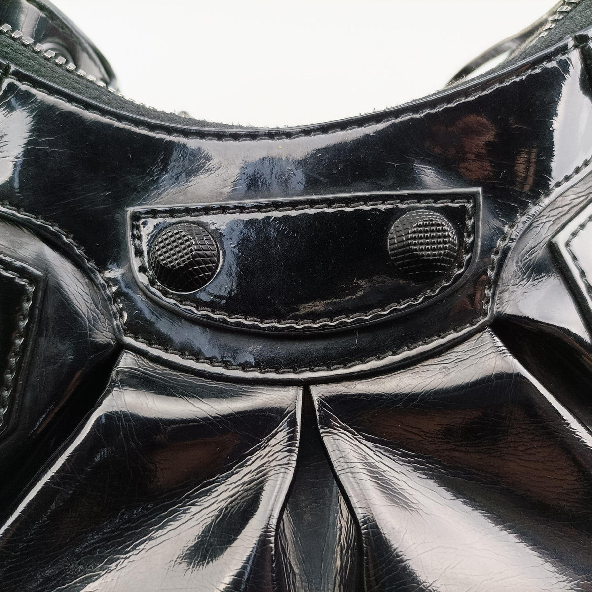 Pre-owned Balenciaga Le Cagole Black Patent  shoulderbag | stylenewstar