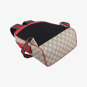 Pre-owned Gucci GG Supreme Bosco dog print Beige×Multicolour PVC coated canvas×Leather 495621 backpack/rucksack | stylenewstar