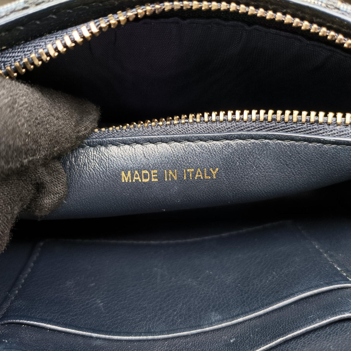 Pre-owned Christian Dior Saddle Navy Jacquard x Leather  bum bag/waist bag | stylenewstar