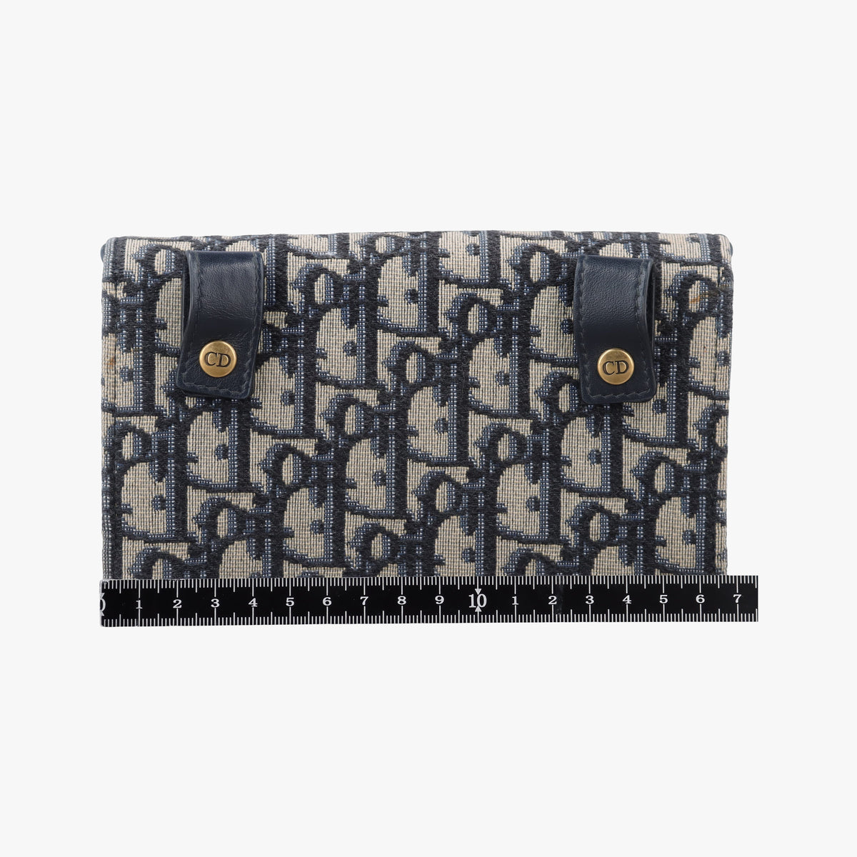 Pre-owned Christian Dior Saddle Navy Jacquard x Leather  bum bag/waist bag | stylenewstar