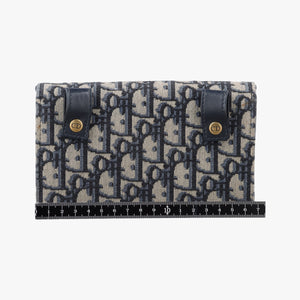 Pre-owned Christian Dior Saddle Navy Jacquard x Leather  bum bag/waist bag | stylenewstar