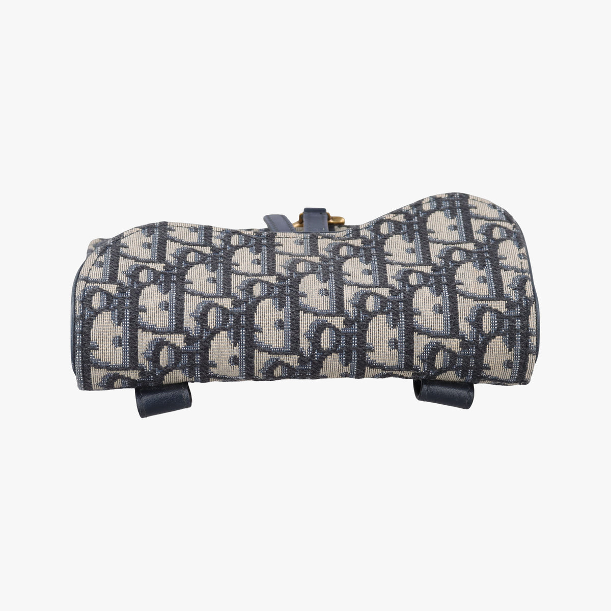 Pre-owned Christian Dior Saddle Navy Jacquard x Leather  bum bag/waist bag | stylenewstar