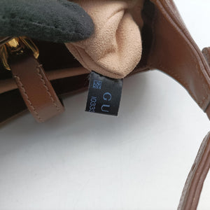 Secondhand Gucci Jackie 1961 GG Supreme Brown PVC coated canvas×Leather 637092 handbag | stylenewstar
