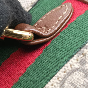 Secondhand Gucci Jackie 1961 GG Supreme Brown PVC coated canvas×Leather 637092 handbag | stylenewstar