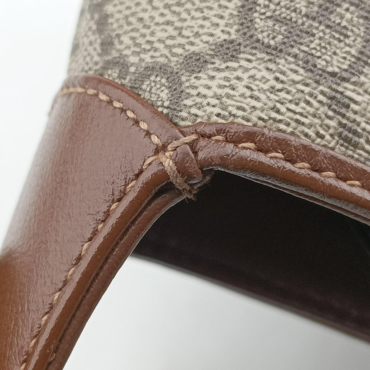 Secondhand Gucci Jackie 1961 GG Supreme Brown PVC coated canvas×Leather 637092 handbag | stylenewstar