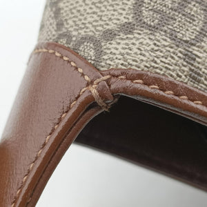 Secondhand Gucci Jackie 1961 GG Supreme Brown PVC coated canvas×Leather 637092 handbag | stylenewstar