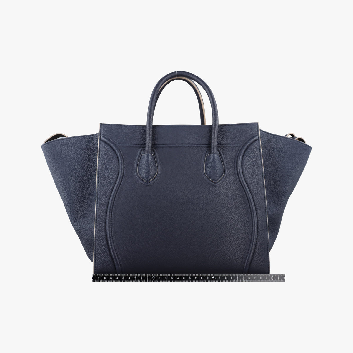 Pre-owned Celine Luggage Square Phantom Navy Leather  handbag | stylenewstar