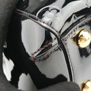 Pre-owned Louis Vuitton Montaigne BB Noir Vernis  shoulderbag | stylenewstar