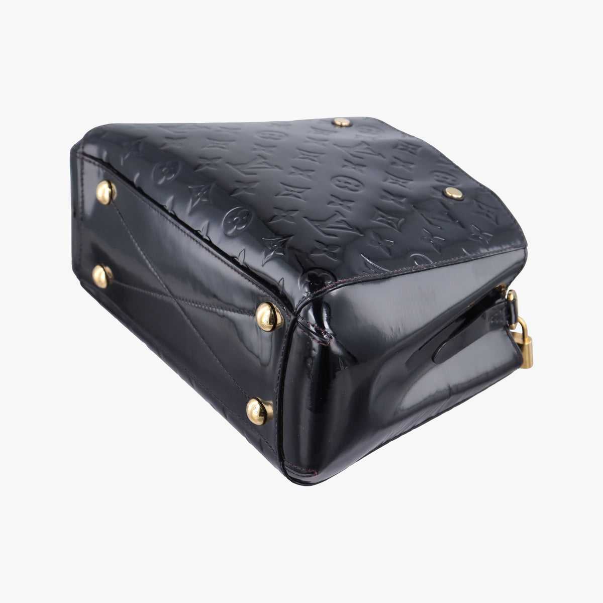Pre-owned Louis Vuitton Montaigne BB Noir Vernis  shoulderbag | stylenewstar