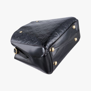 Pre-owned Louis Vuitton Montaigne BB Noir Vernis  shoulderbag | stylenewstar