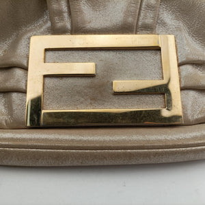 Pre-owned Fendi Mia Pochette Golden Leather 8BP046 shoulderbag | stylenewstar