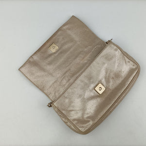 Pre-owned Fendi Mia Pochette Golden Leather 8BP046 shoulderbag | stylenewstar
