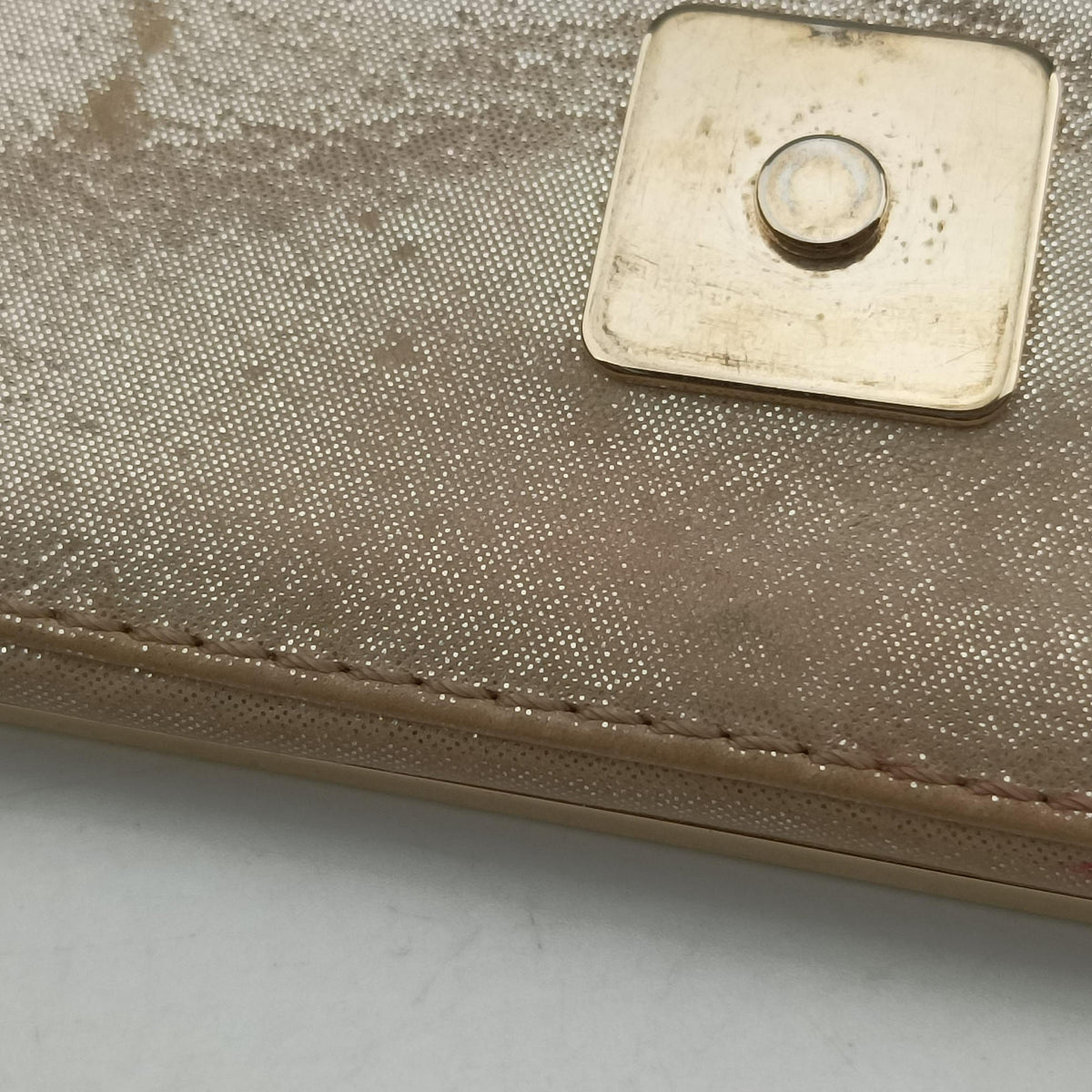 Pre-owned Fendi Mia Pochette Golden Leather 8BP046 shoulderbag | stylenewstar