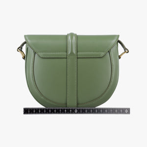 Pre-owned Celine Besace 16 Small Green Leather W-SL-2 shoulderbag | stylenewstar