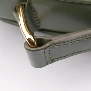 Pre-owned Celine Besace 16 Small Green Leather W-SL-2 shoulderbag | stylenewstar