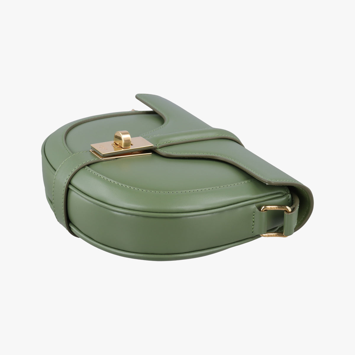Pre-owned Celine Besace 16 Small Green Leather W-SL-2 shoulderbag | stylenewstar