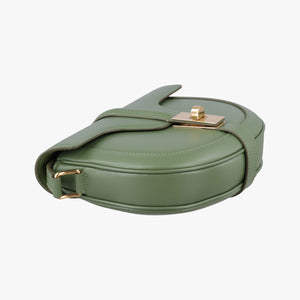 Pre-owned Celine Besace 16 Small Green Leather W-SL-2 shoulderbag | stylenewstar