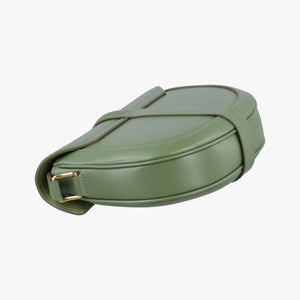 Pre-owned Celine Besace 16 Small Green Leather W-SL-2 shoulderbag | stylenewstar