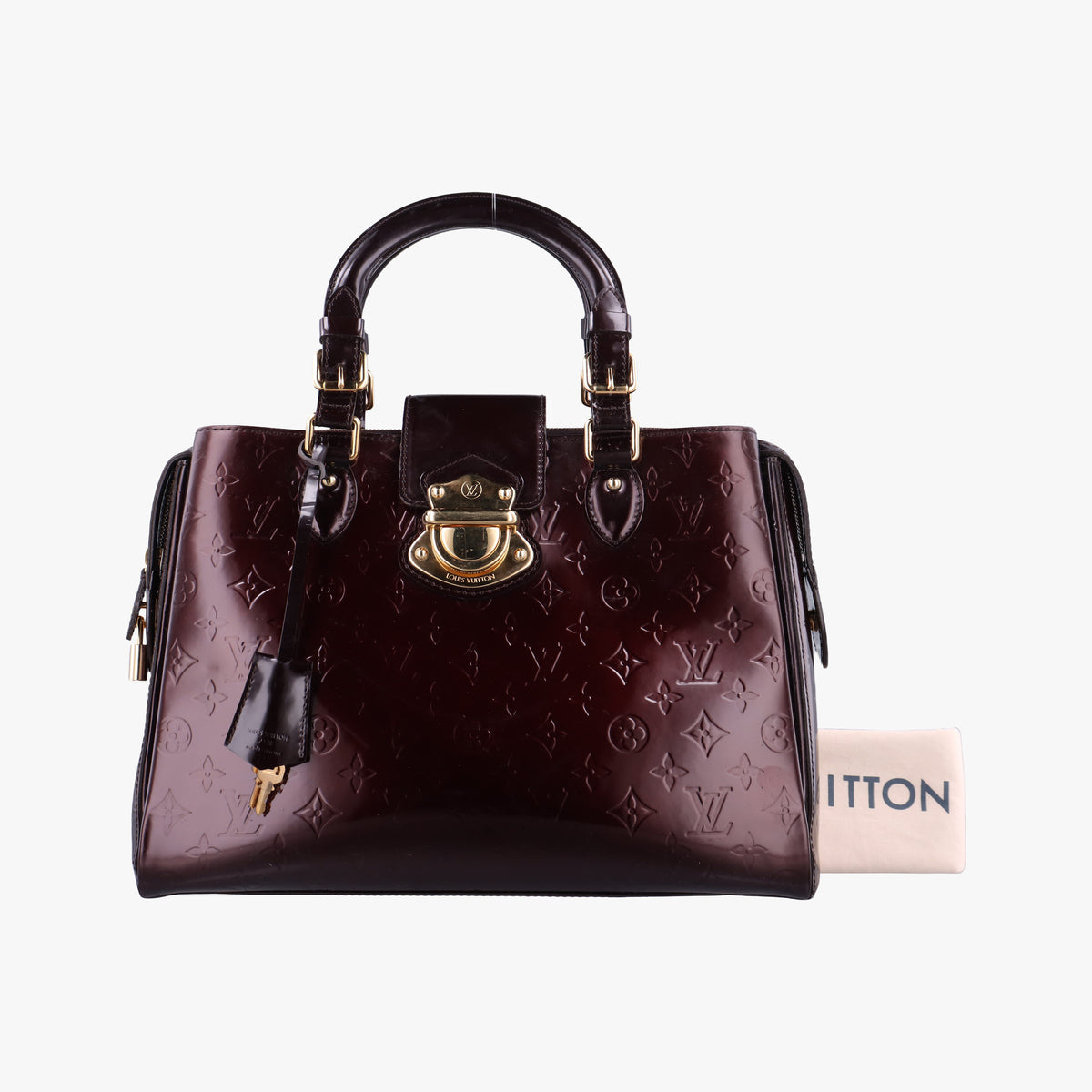 Pre-owned Louis Vuitton MELROSE AVENUE AMARANTE Vernis M93757 handbag | stylenewstar