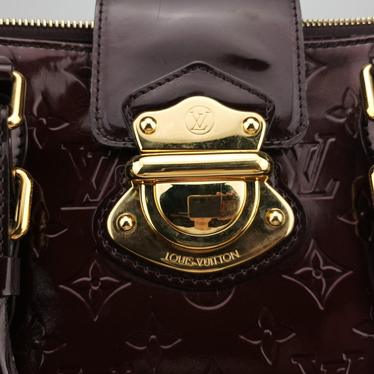 Pre-owned Louis Vuitton MELROSE AVENUE AMARANTE Vernis M93757 handbag | stylenewstar
